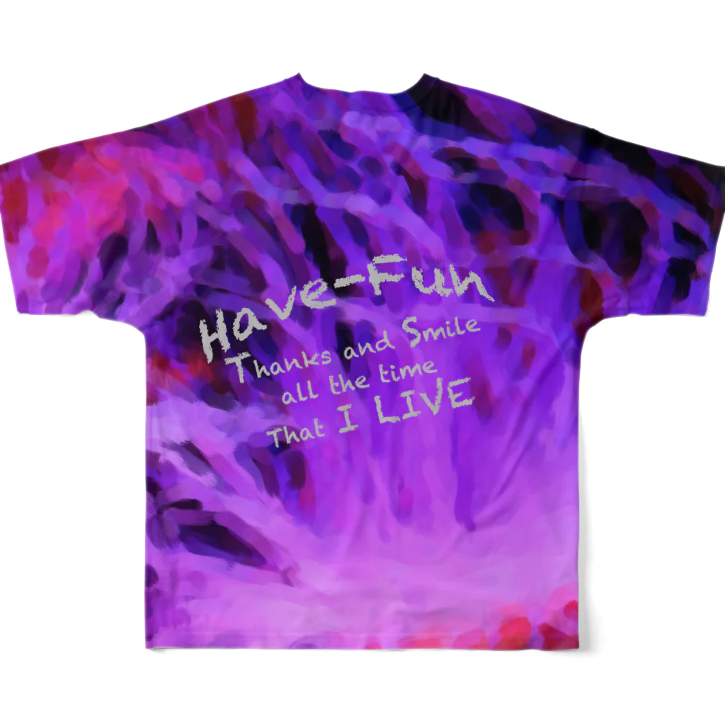 HaveーFun 嘉のHave-Fun Photo Play イソギンチャク All-Over Print T-Shirt :back