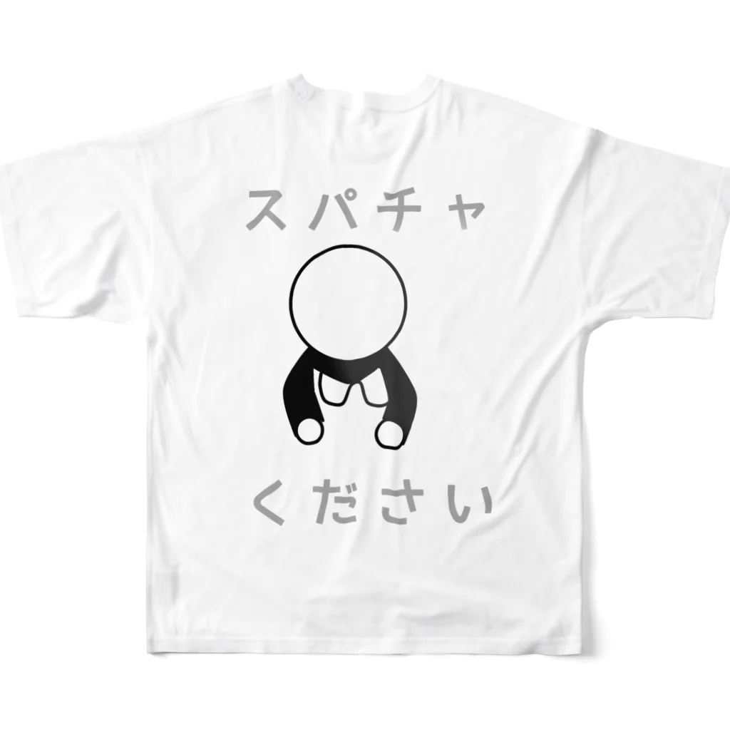 Manpuku0141の薦かぶりTシャツ　スパチャください！！ フルグラフィックTシャツの背面
