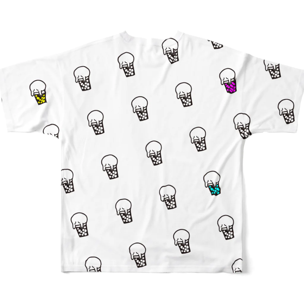 NiSchの「10+」Beer Ghost くん フルグラフィックTシャツの背面