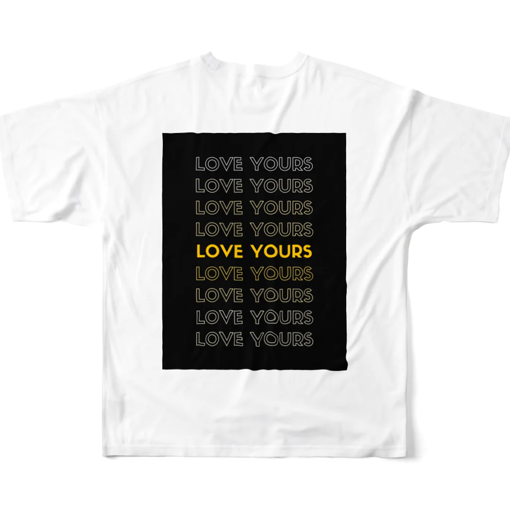 What you wantのLOVE YOURS フルグラフィックTシャツの背面