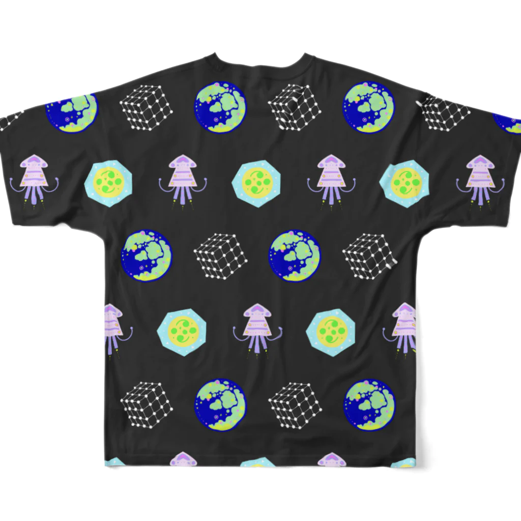 meta-a(めたえー)のランドスケープと夏の定理パターン All-Over Print T-Shirt :back