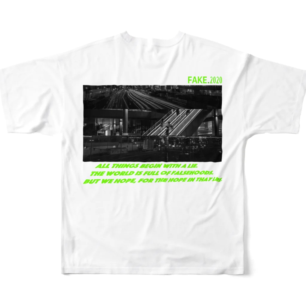 Fake.2020 (フェイク.2020)のFake.2020 Big T-shirts Type-04 フルグラフィックTシャツの背面