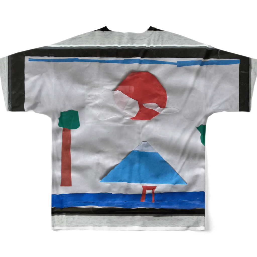 sugar-の額縁のJapanesque All-Over Print T-Shirt :back