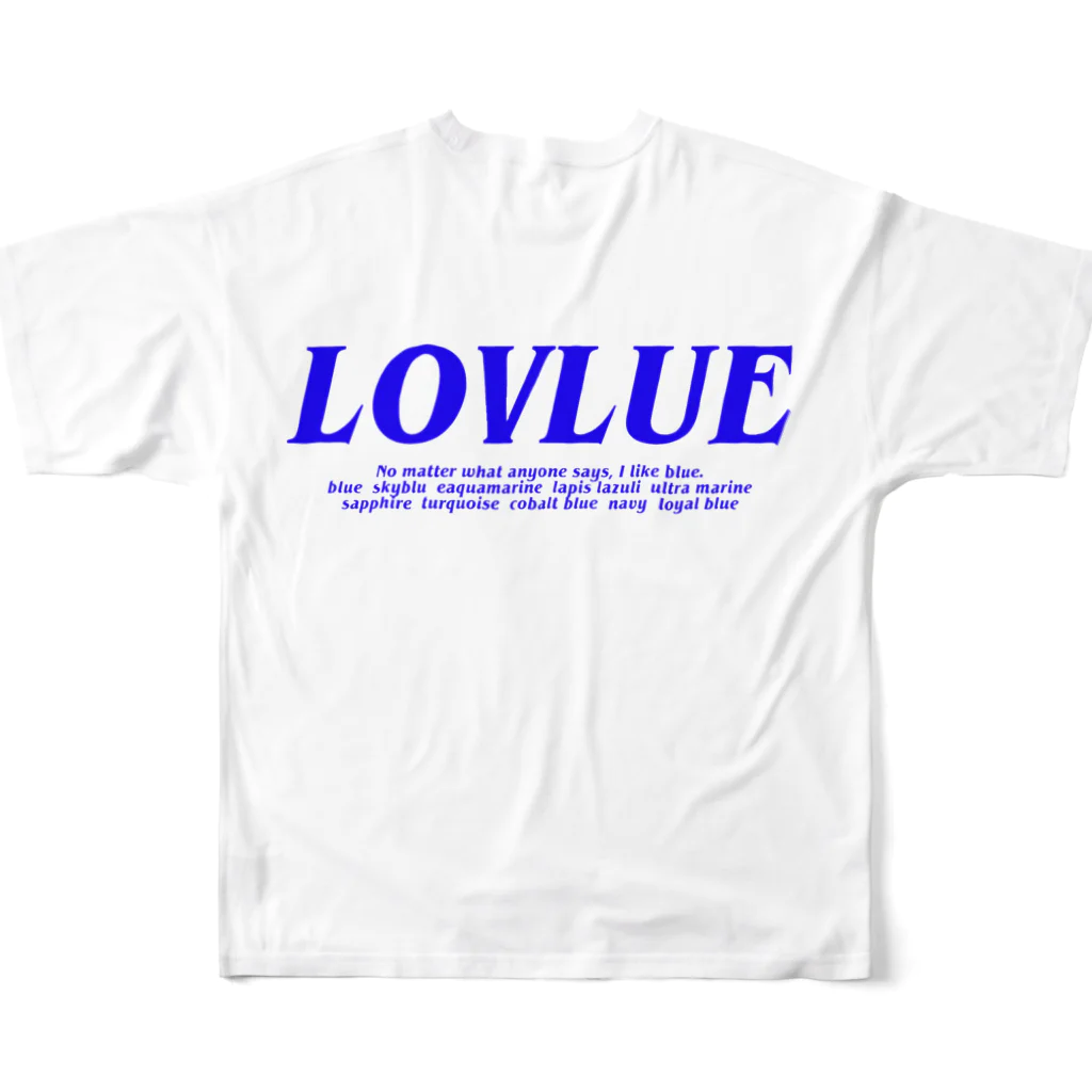 💙LOVLUE💙のLOVLUE（ラブルー）No.2 All-Over Print T-Shirt :back