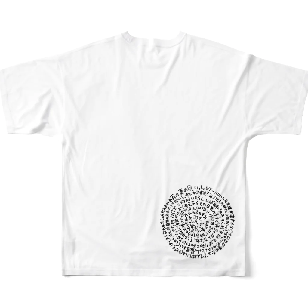 KOKUGOの青いリップスティック All-Over Print T-Shirt :back