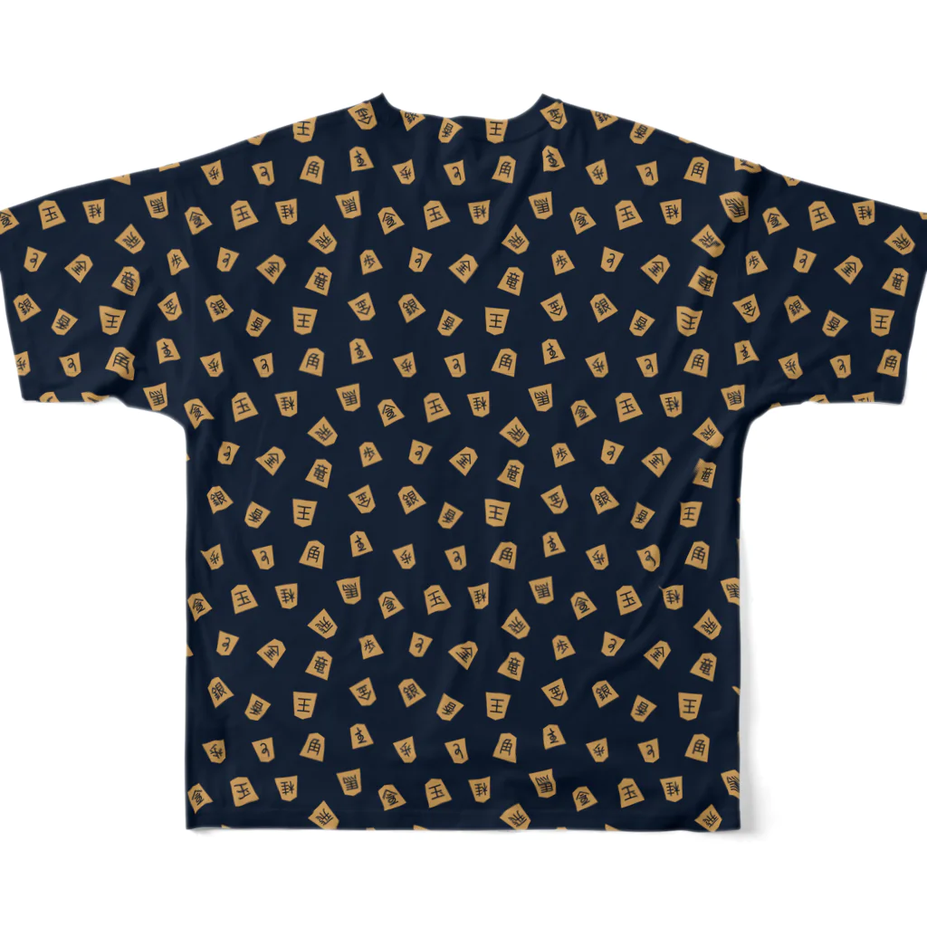 TSUMEROのフルグラフィック将棋駒タイポ All-Over Print T-Shirt :back