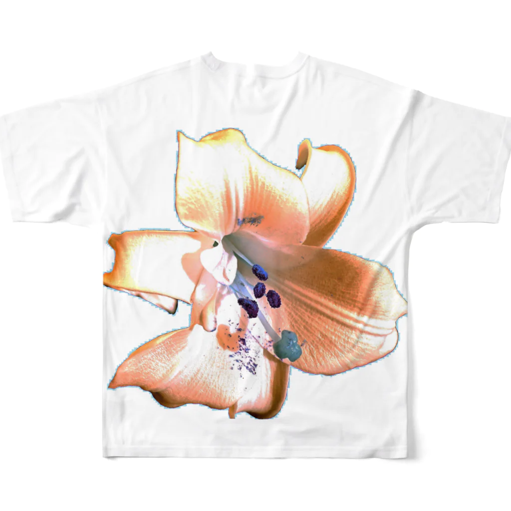 でおきしりぼ子の実験室のLily (Twilight Colour) All-Over Print T-Shirt :back