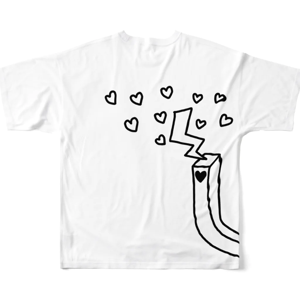 Fried Shrimp@ハンドメイドの磁石シリーズ(S極) All-Over Print T-Shirt :back