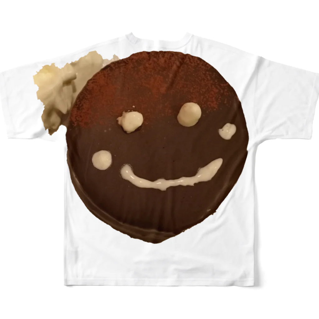 でおきしりぼ子の実験室のザッハトルテの微笑み All-Over Print T-Shirt :back