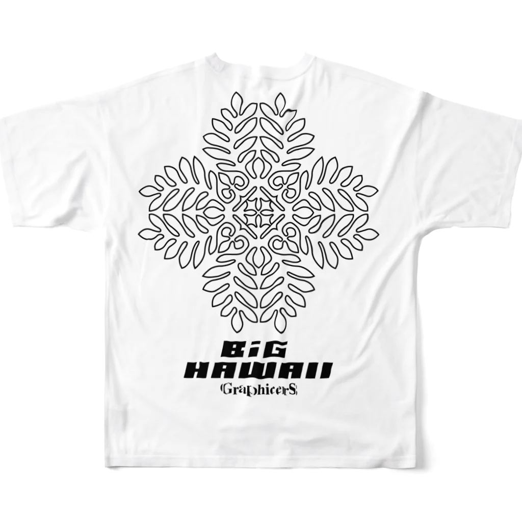 GraphicersのHawaiian Quilt フルグラフィックTシャツの背面