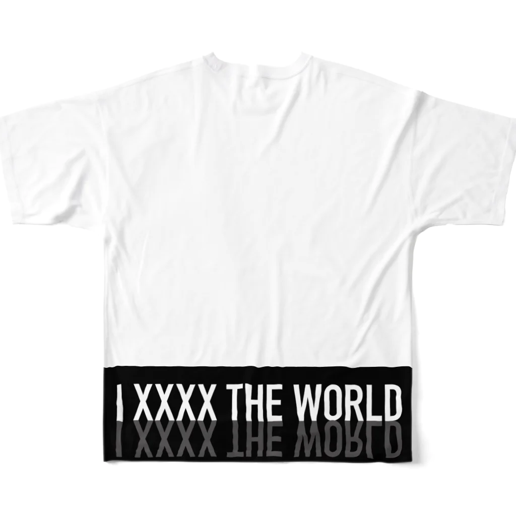 CranosのDIN_Condensed_I_XXXX_The_World フルグラフィックTシャツの背面