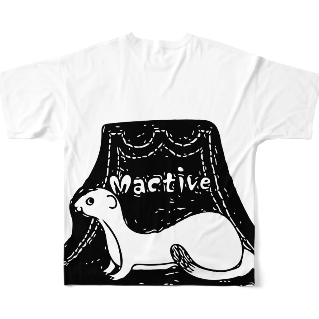 MActive公式(笑)のMActiveおこじょ フルグラフィックTシャツの背面