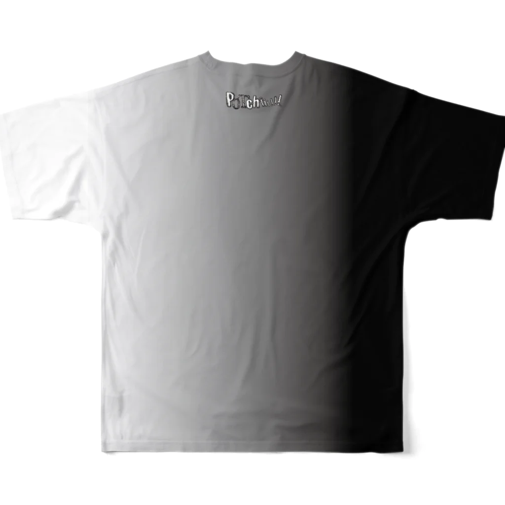 猫とやっし～ぃのアレコレの白猫黒猫 All-Over Print T-Shirt :back