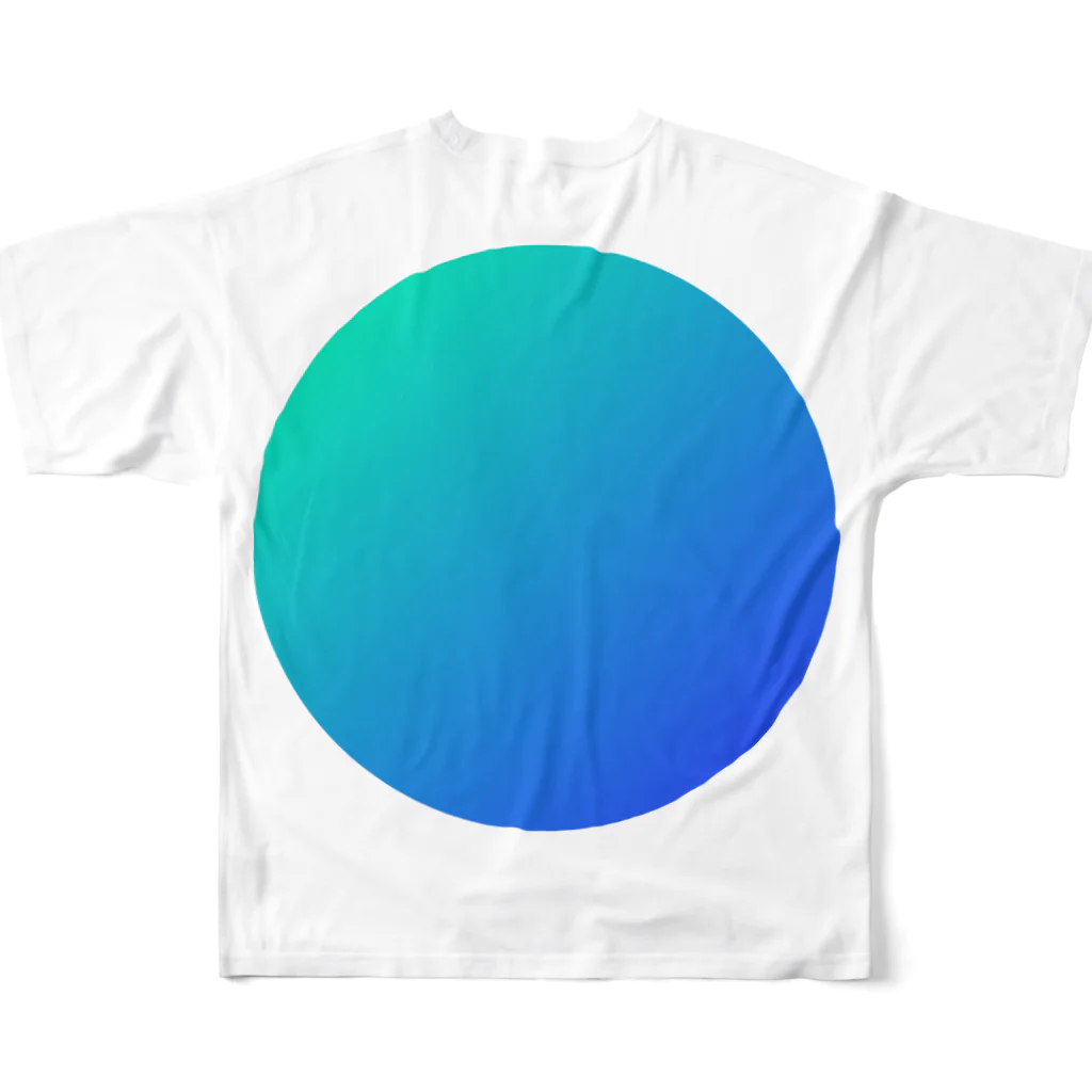 鯉王の無職文系商店の新無職文系サイトアイコン All-Over Print T-Shirt :back