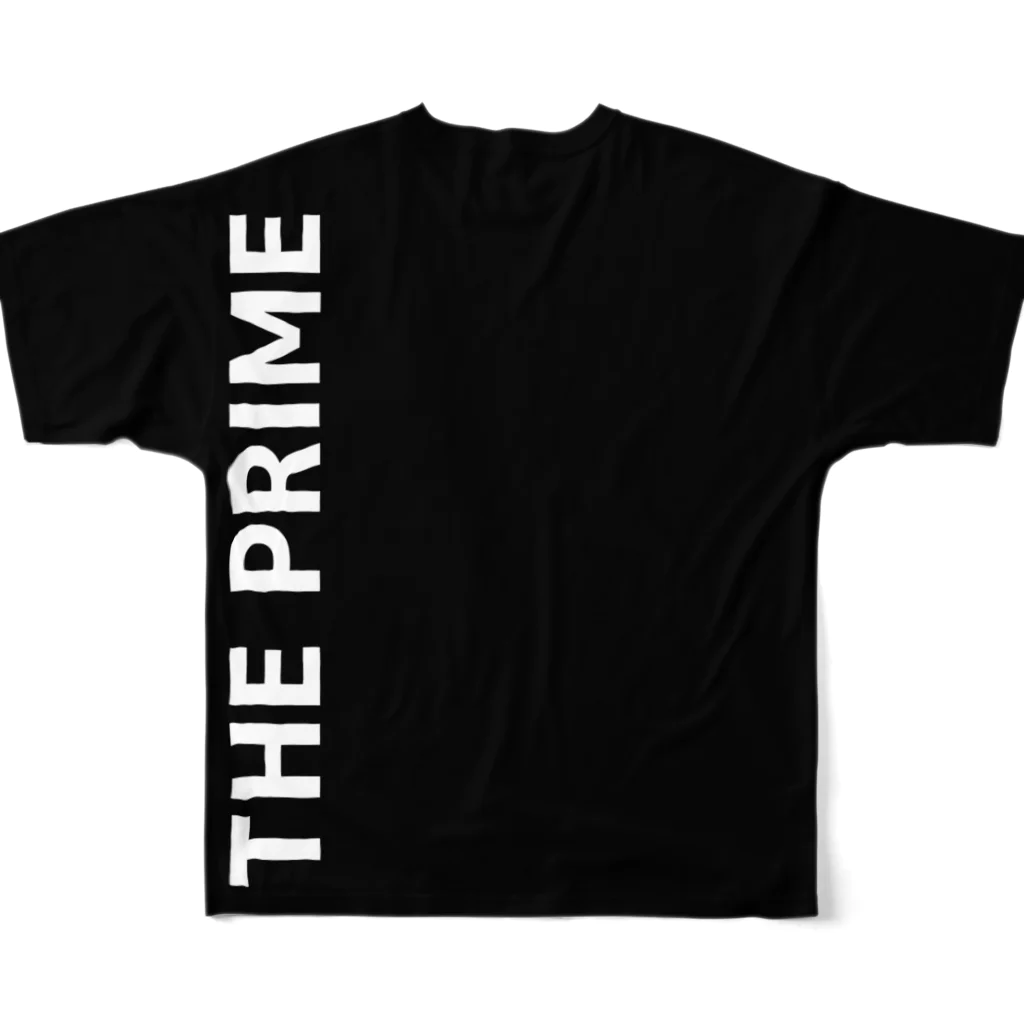 THE PRIMEのTHEPRIMEロゴ大 フルグラフィックTシャツの背面