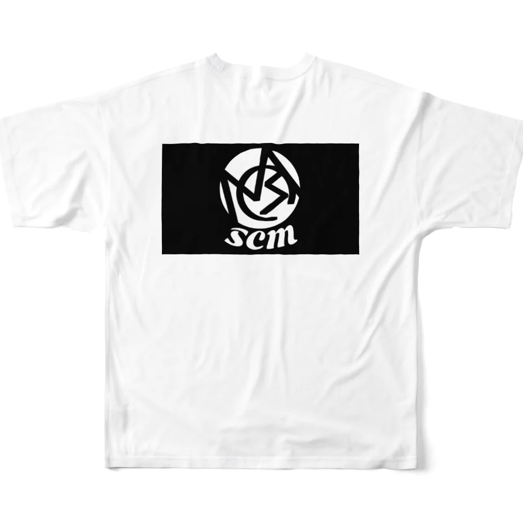 旧SCM originalのSCM black LOGO Tシャツ  フルグラフィックTシャツの背面