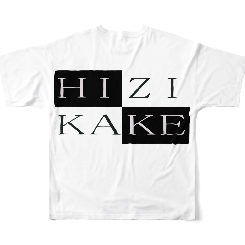 ナヱジ・ナインG🎩のHIZIKAKE All-Over Print T-Shirt :back