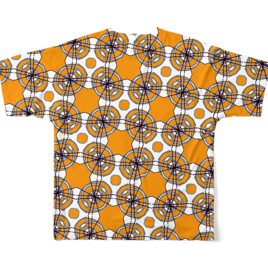 ＳＮの包み紙オレンジ灰 All-Over Print T-Shirt :back