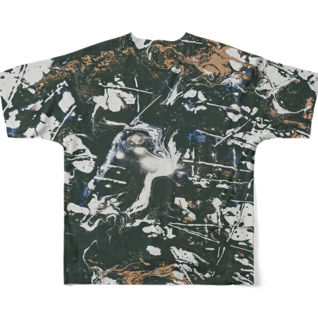 兎派のpaint_02_natural All-Over Print T-Shirt :back