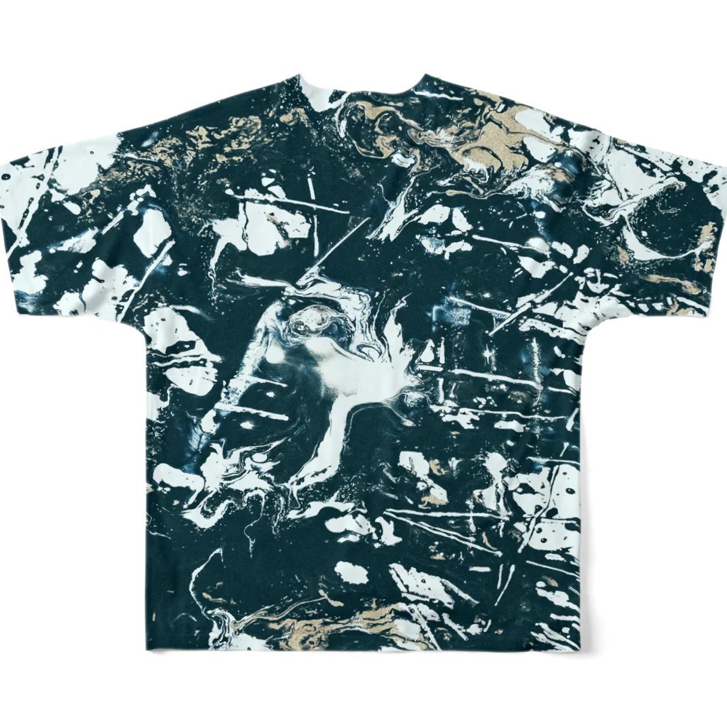 兎派のpaint_02_dark All-Over Print T-Shirt :back