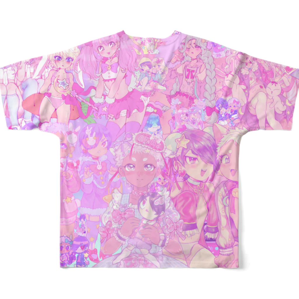 niyori Shopの桃色地獄 フルグラフィックTシャツの背面