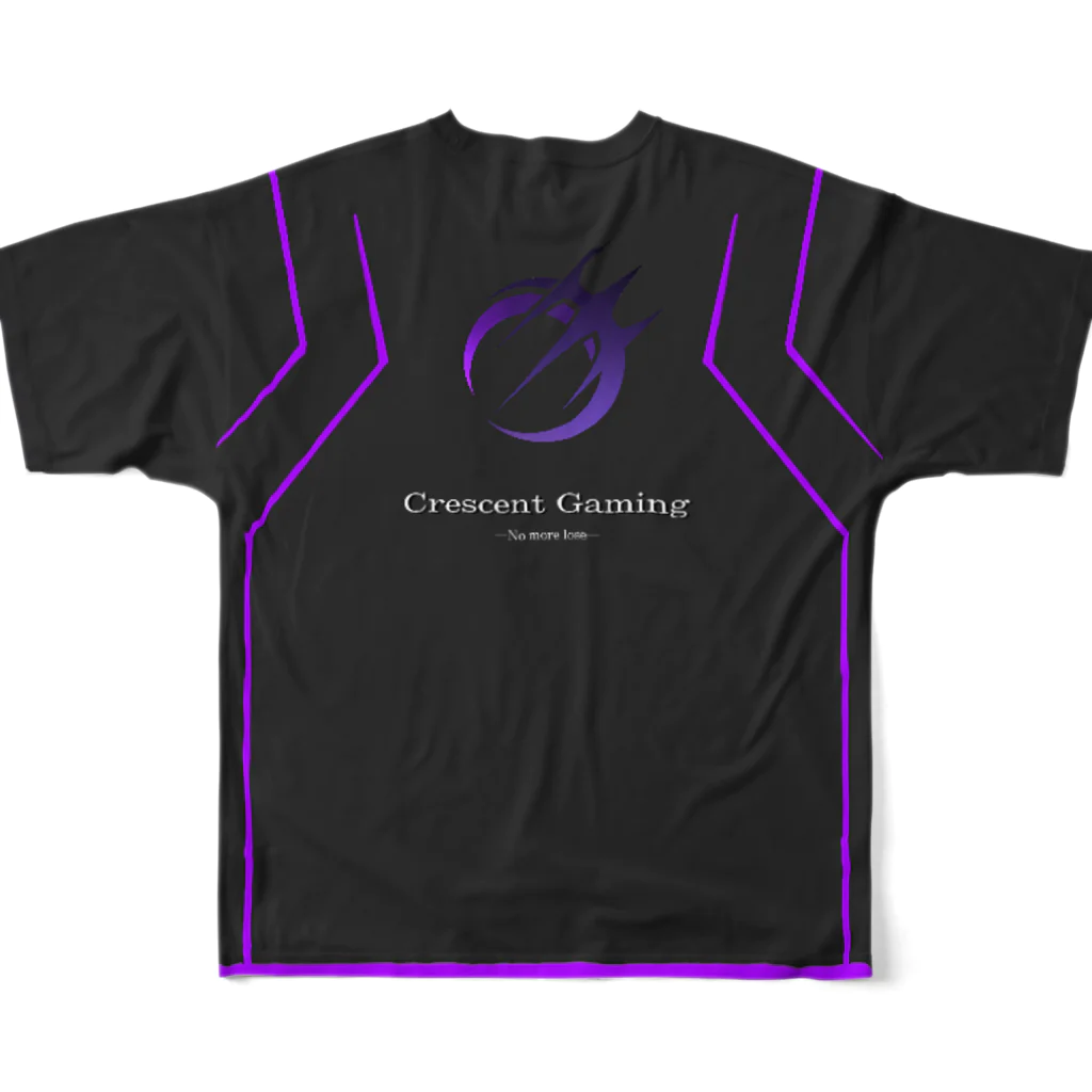 Crescent Gaming storeのCREユニフォーム風tシャツ フルグラフィックTシャツの背面