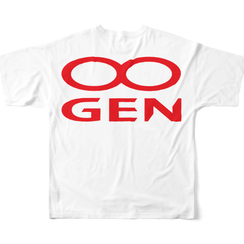 MUGENGEN (ムゲンゲン)のMUGENGEN sign T-shirt フルグラフィックTシャツの背面