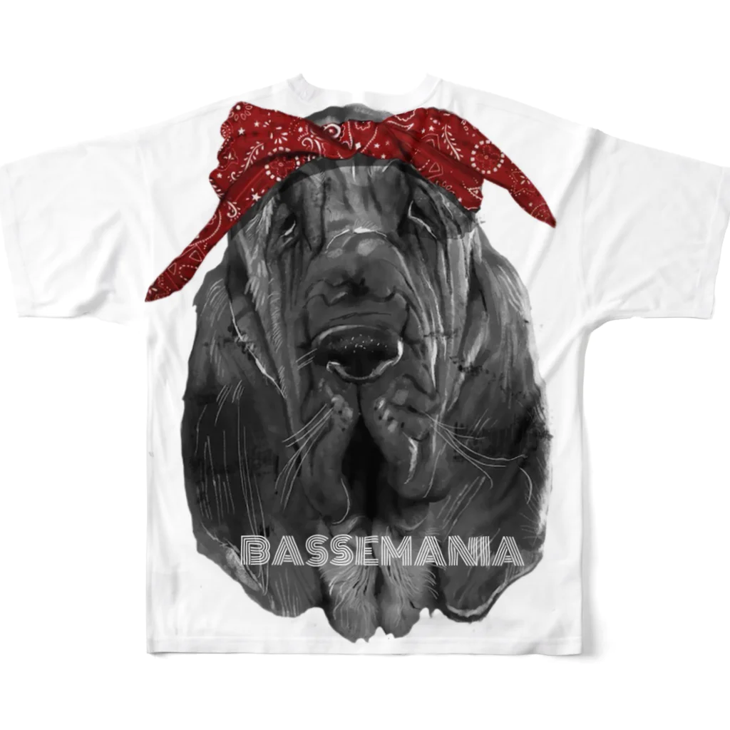 zommyのBASSEMANIAビッグ柄Tシャツ All-Over Print T-Shirt :back