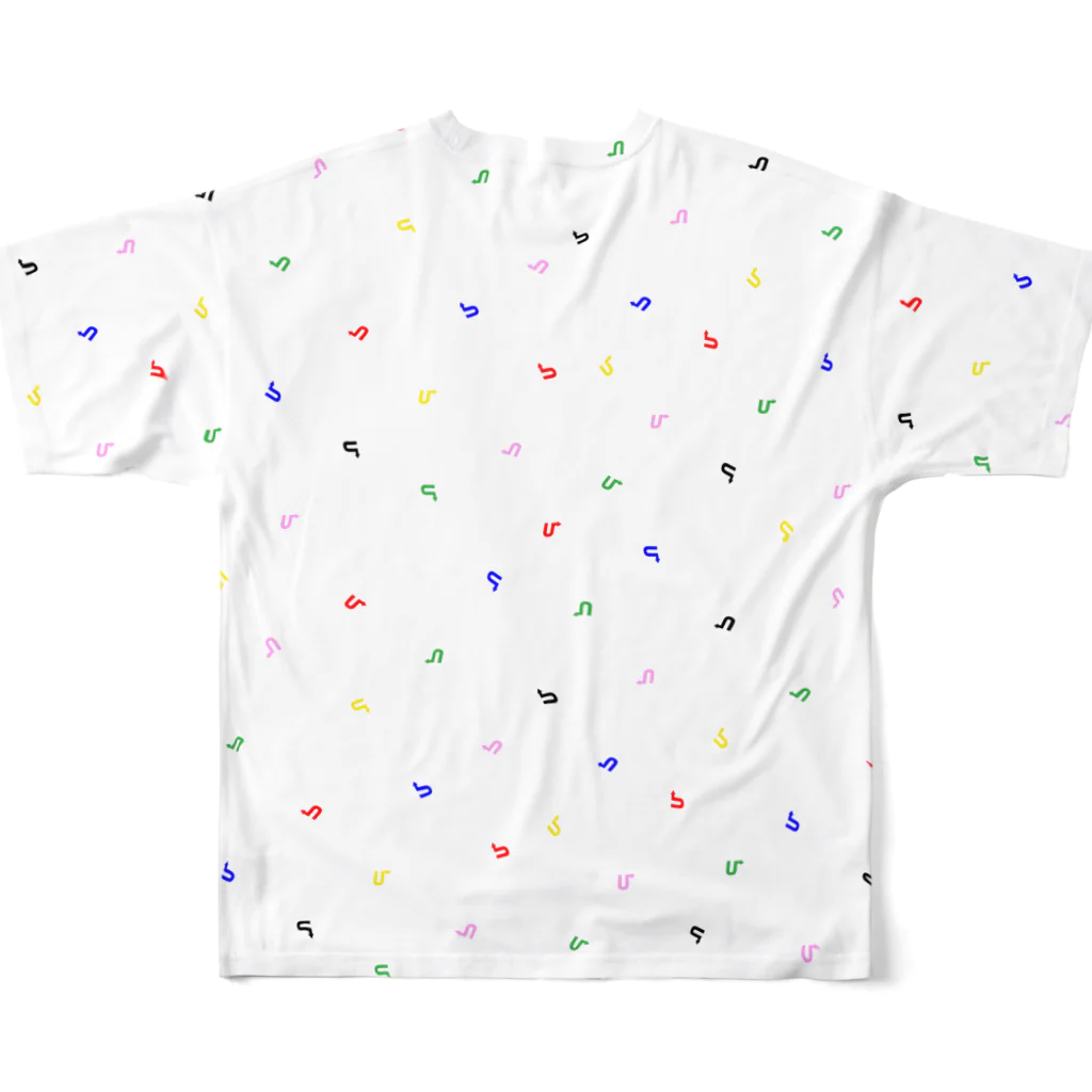 ユーダッシュ　公式ショップのU-dash　第二弾 All-Over Print T-Shirt :back