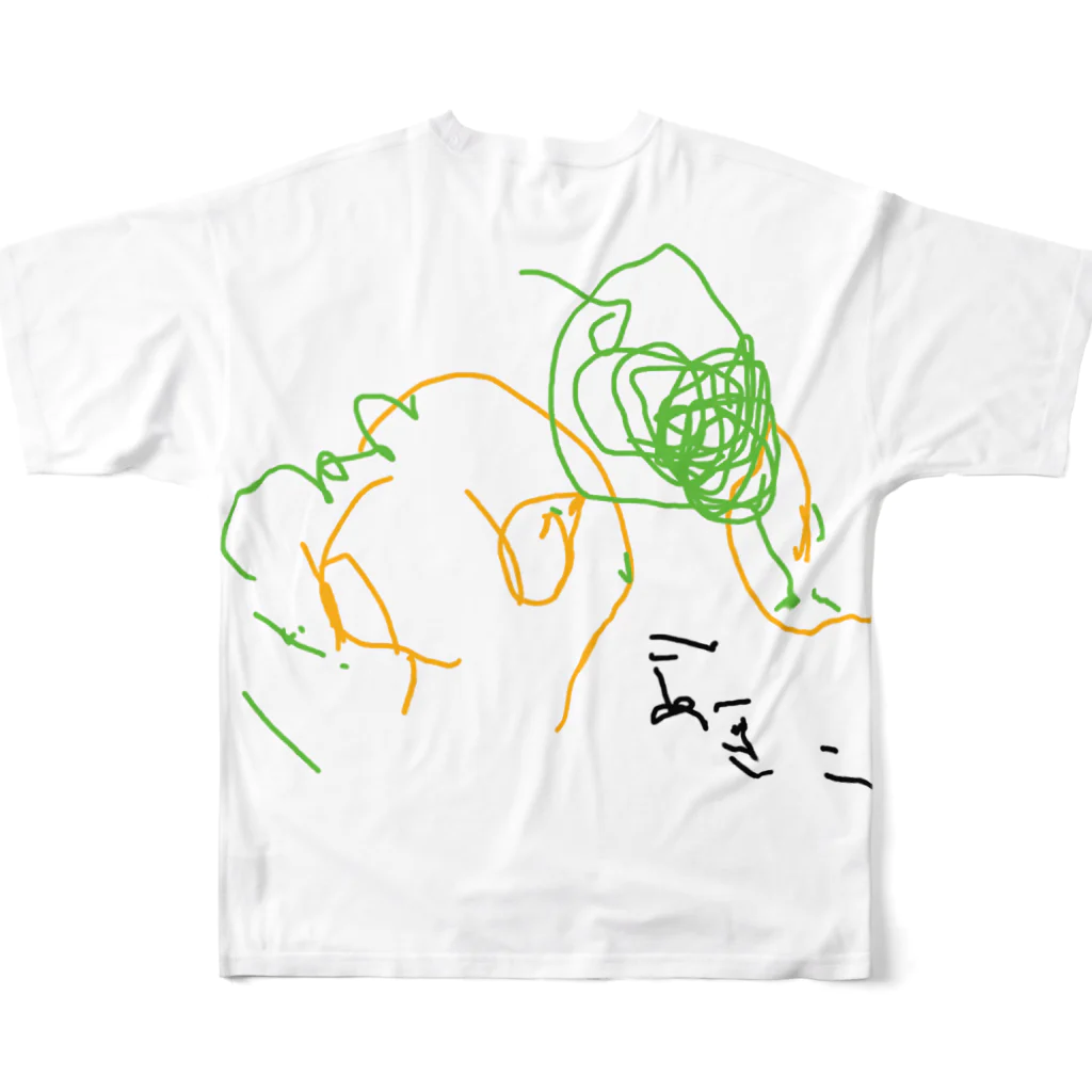 ひまわり作業所のaki-himawari All-Over Print T-Shirt :back