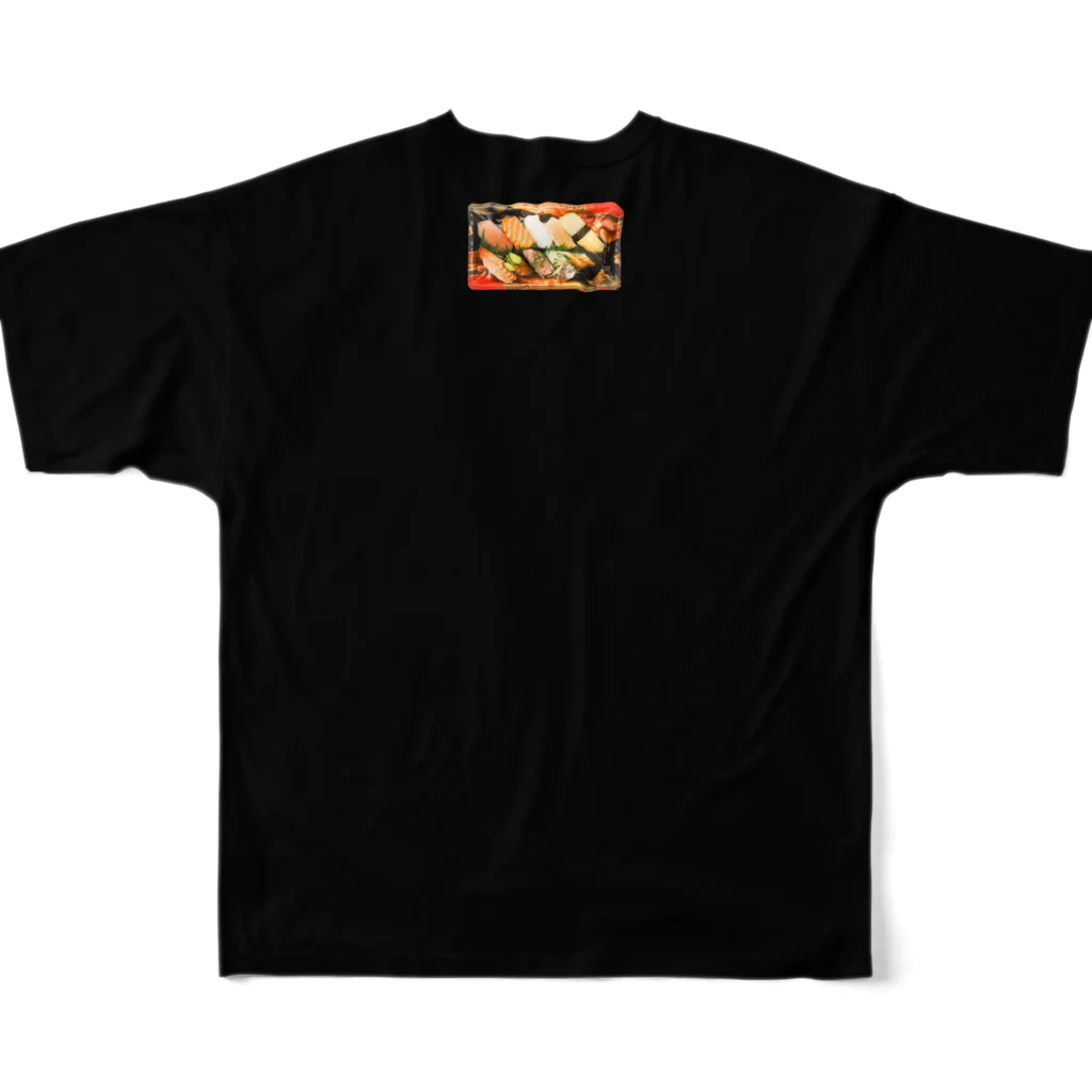 まさかのさむかわの寿司フルグラ闇 All-Over Print T-Shirt :back