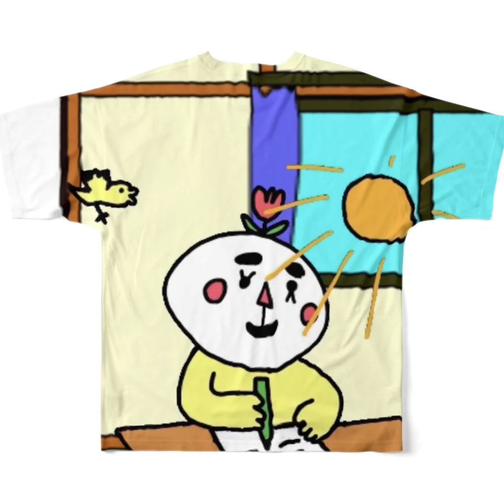 ケビン先生の勉強さん フルグラフィックTシャツの背面