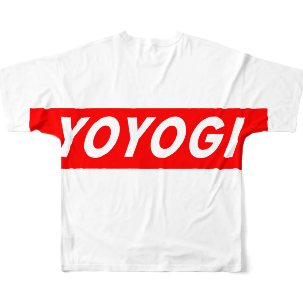 twentyonetwelveのYOYOGI ボックスロゴ All-Over Print T-Shirt :back