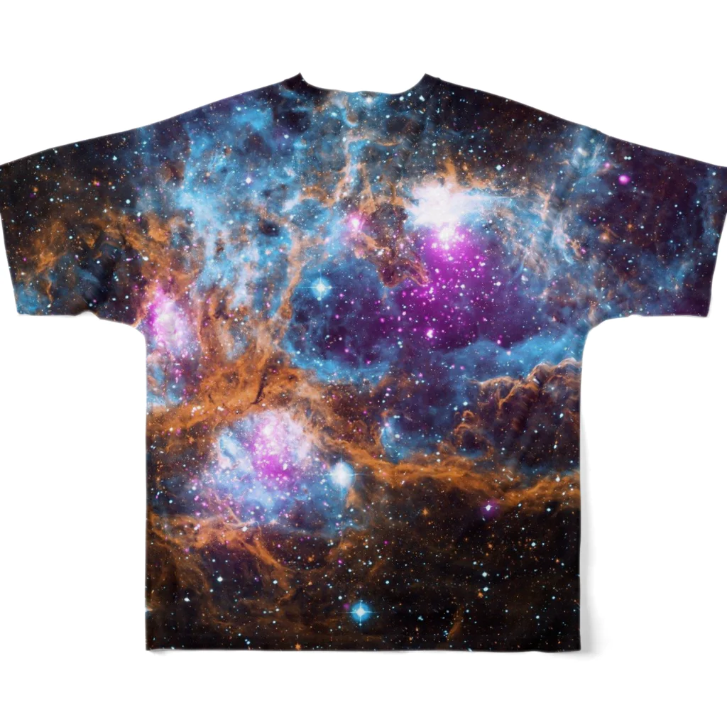 🥐🍞ちょきぷり🍞🥐のうちの宇宙猫 フルグラフィックTシャツの背面