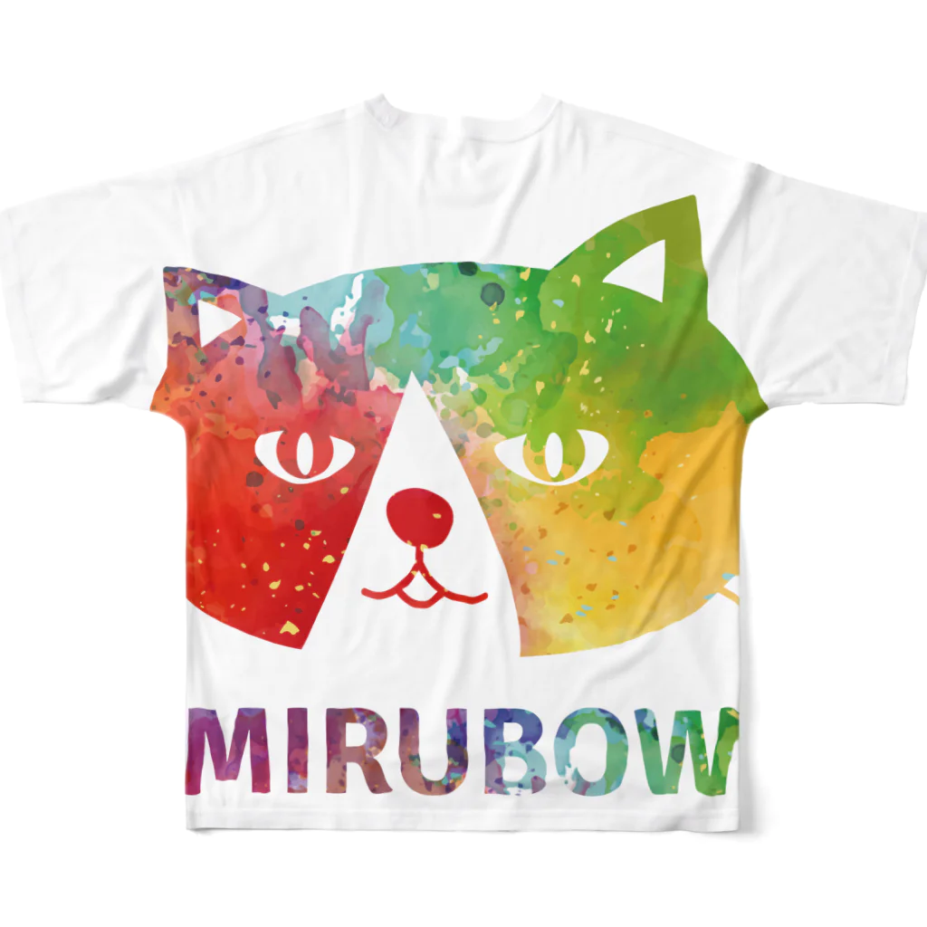 MIRUBOW SHOPのMIRUBOW フルグラフィックTシャツ All-Over Print T-Shirt :back