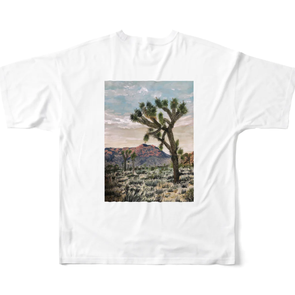 yukiiii1992のjoshuatree サボテン　cactus フルグラフィックTシャツの背面