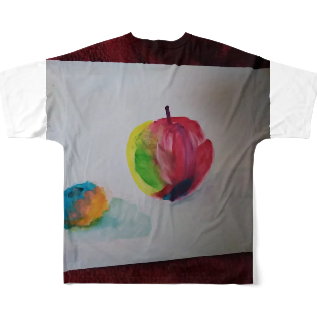 おの林檎と蜜柑 フルグラフィックTシャツの背面