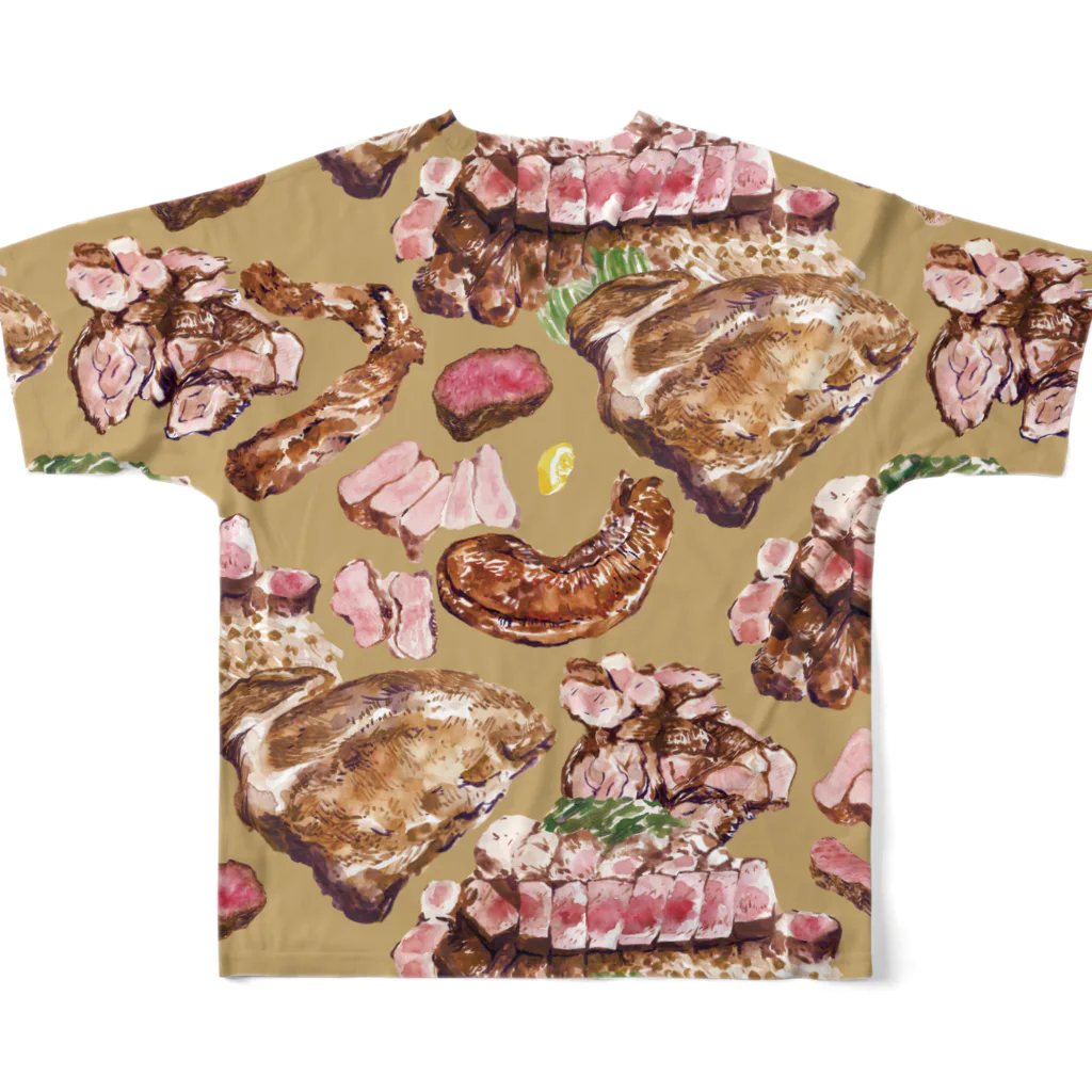 Miho MATSUNO online storeのLove meat. All-Over Print T-Shirt :back