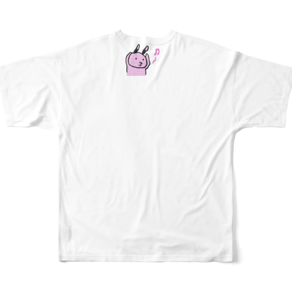 うさぎ屋のうさぎの休日 All-Over Print T-Shirt :back