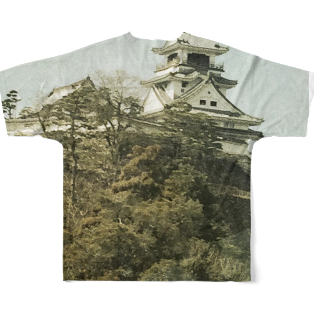 なんでもない場所のなんでもない田舎の風景「高知城」 フルグラフィックTシャツの背面