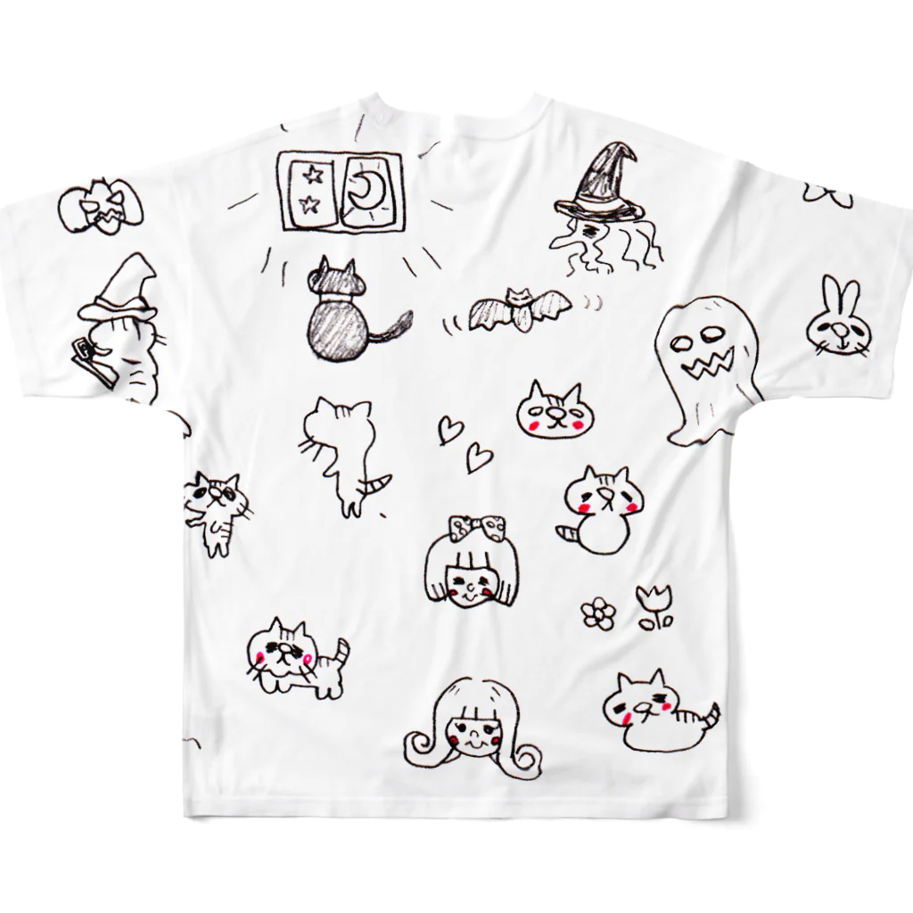 offsumのねこものぐらむ フルグラフィックTシャツの背面