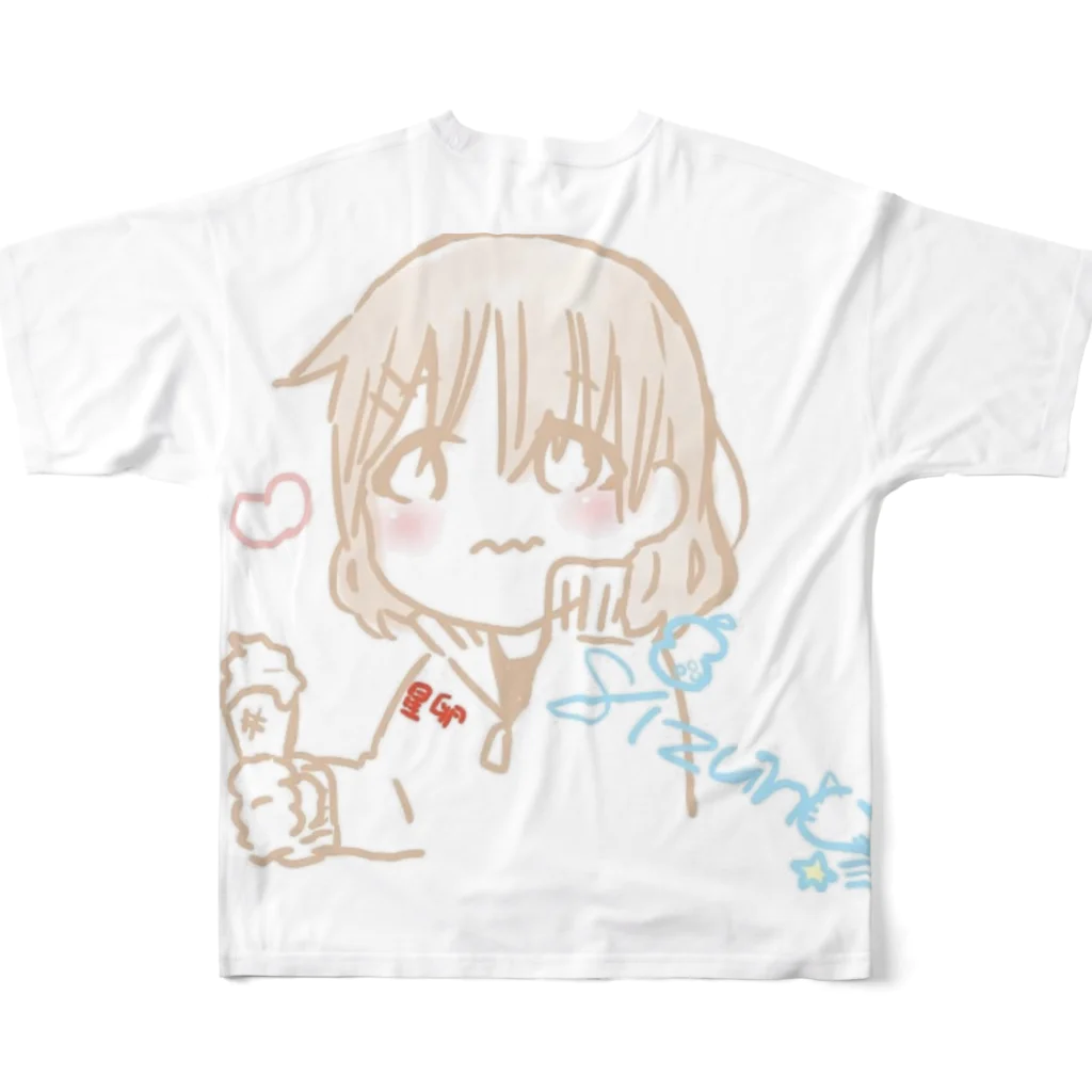 しずの@登録者400人突破☆のデザインtシャツ フルグラフィックTシャツの背面