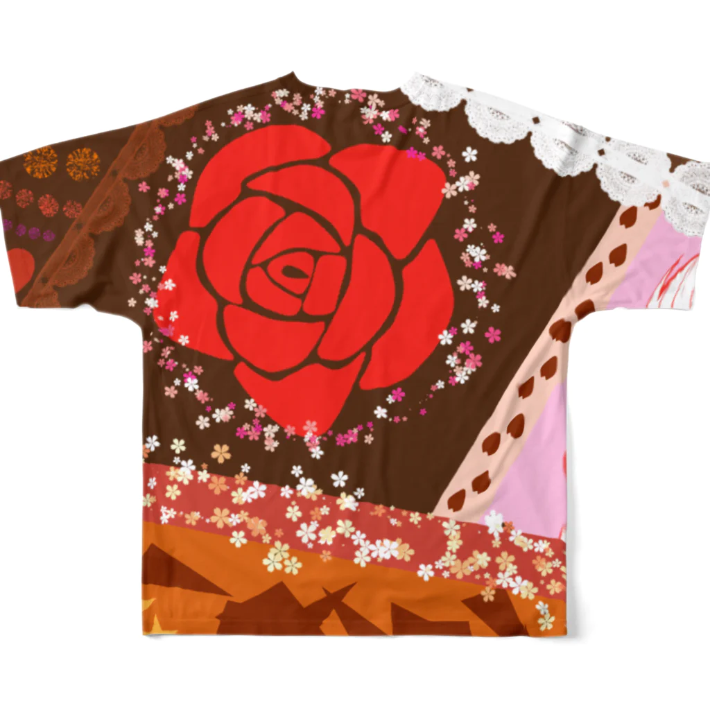 ringocatのチョコレートケーキ詰め合わせ All-Over Print T-Shirt :back