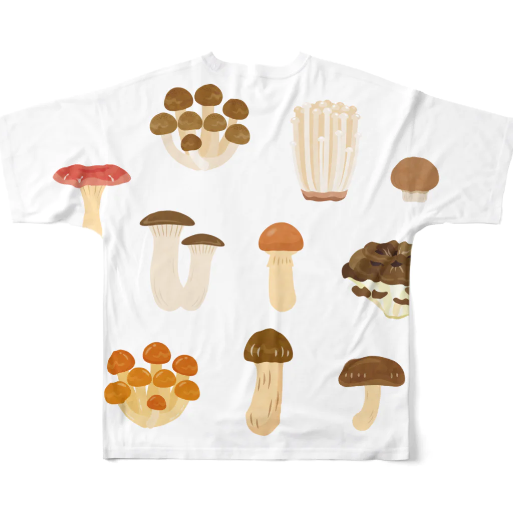 ヤモリの食べられるきのこ All-Over Print T-Shirt :back