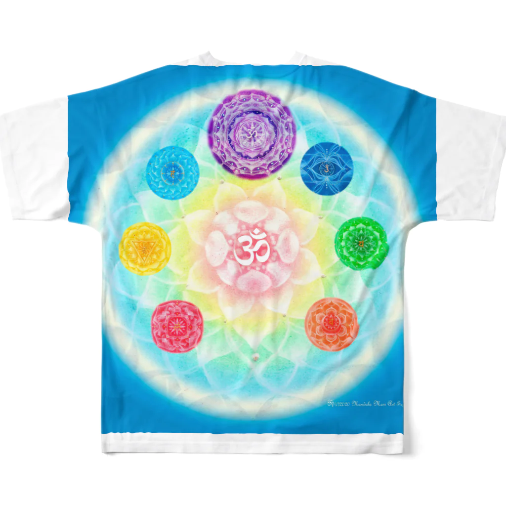 Mandala Mariのチャクラマンダラ フルグラフィックTシャツの背面