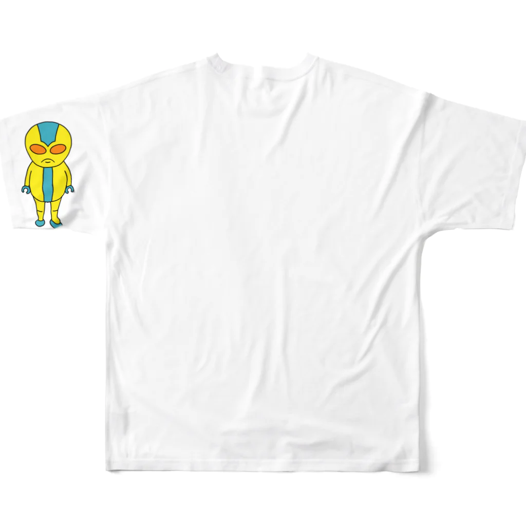 バーチャルゴブリン🗿毎週火曜22時配信のホアキンくん　グッズ フルグラフィックTシャツの背面