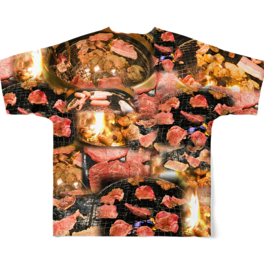 まさかのさむかわの焼肉 All-Over Print T-Shirt :back