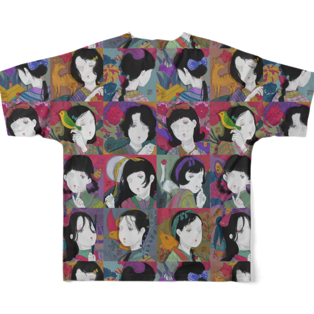 パライゾマートの花札浪漫娘 All-Over Print T-Shirt :back