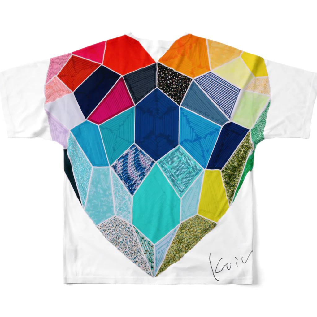 nissyheartのSIBUYA heart シリーズ All-Over Print T-Shirt :back