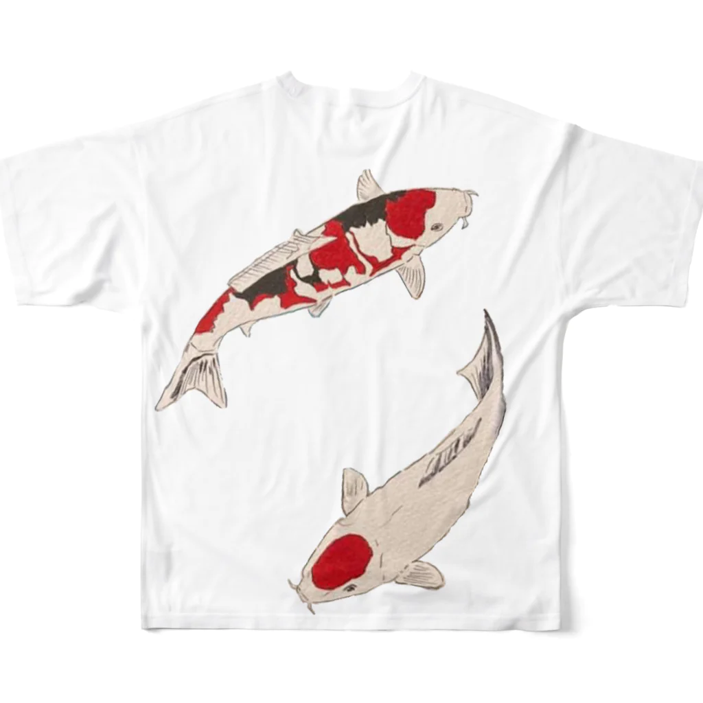 Coshi-Mild-Wildの丹頂&三色_B All-Over Print T-Shirt :back